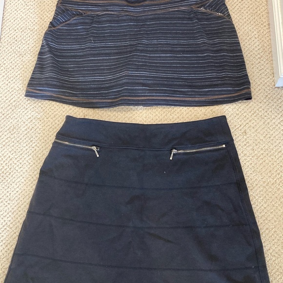 Athleta Dresses & Skirts - Athleta Striped Athletic Skirt Set in Navy and Gray and 1 Skirt in Black, XL